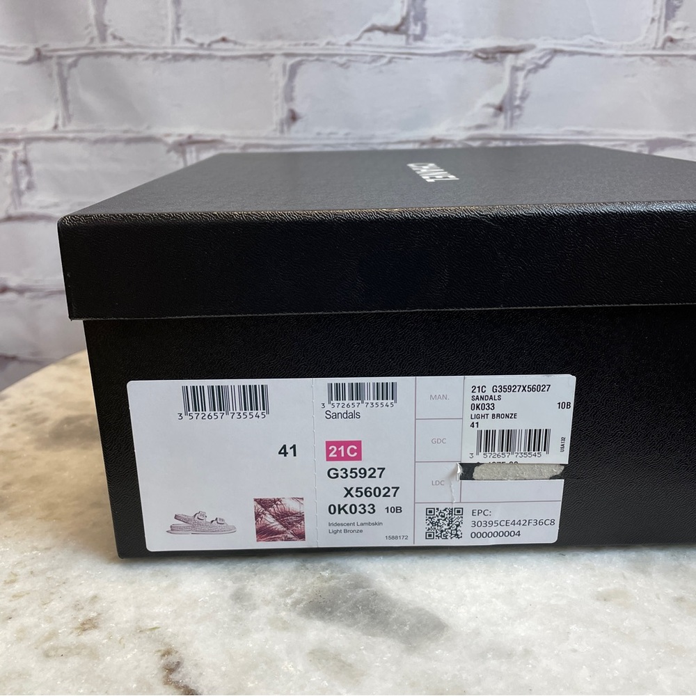 Chanel 21C Iridescent Lambskin Light Bronze Sandals - Picture 10 of 10